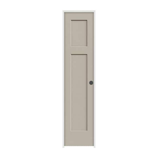 JELD-WEN 18 in. x 80 in. Craftsman Desert Sand Painted Left-Hand Smooth Molded Composite Single Prehung Interior Door
