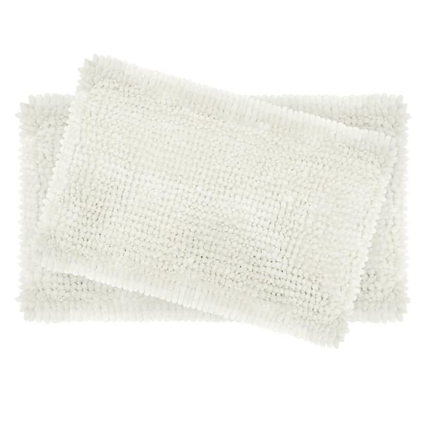 Laura Ashley Butter Chenille 20 in. x 34 in. and 17 in. x 24 in. 2 ...