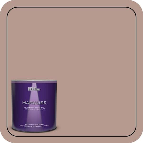 BEHR MARQUEE 1 qt. #MQ1-55 Lite Cocoa One-Coat Hide Eggshell Enamel Interior Paint & Primer