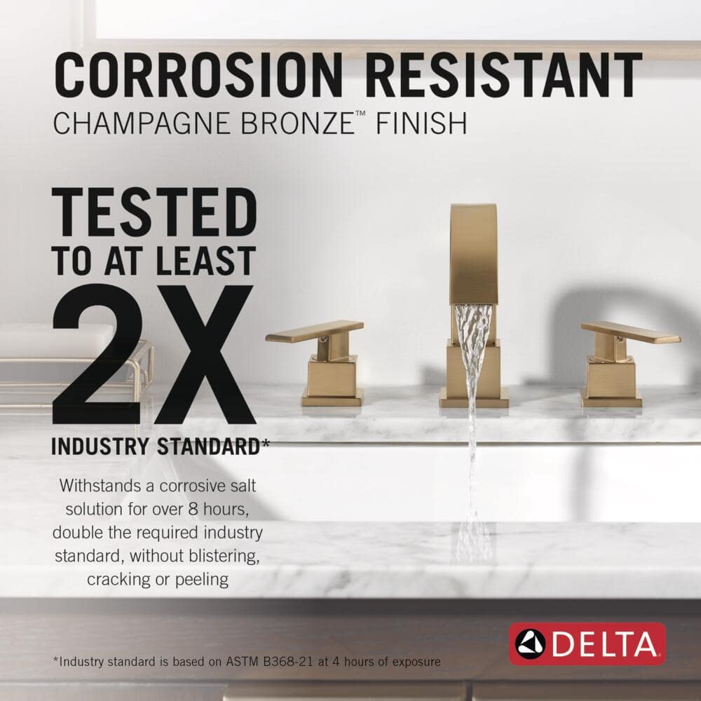 Vero Modern Champagne Bronze 2-Handle Widespread Bathroom Faucet