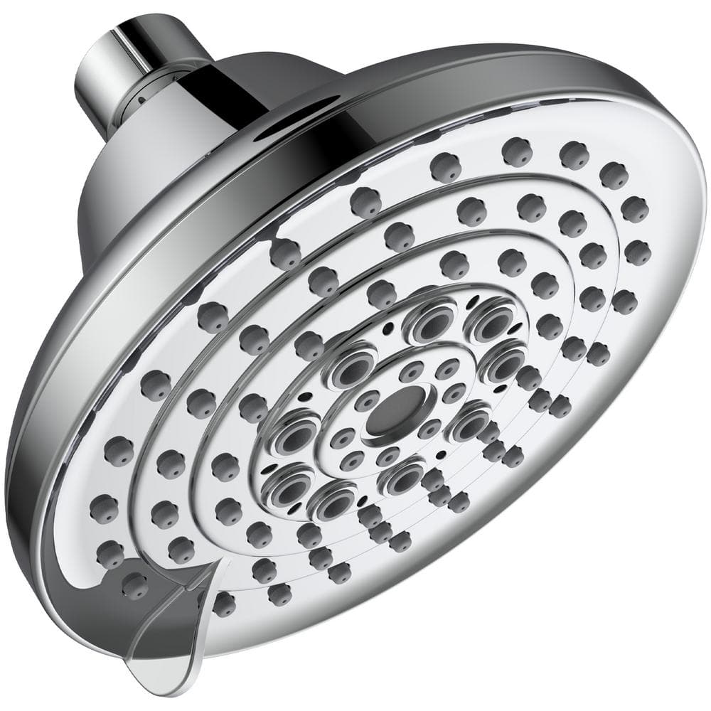 6-Spray Patterns 5 in. Ceiling Mounted Adjustable Fixed Shower Head with An