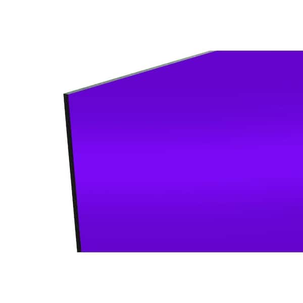 FABBACK 48 in. x 96 in. x .118 in. Purple Acrylic Mirror