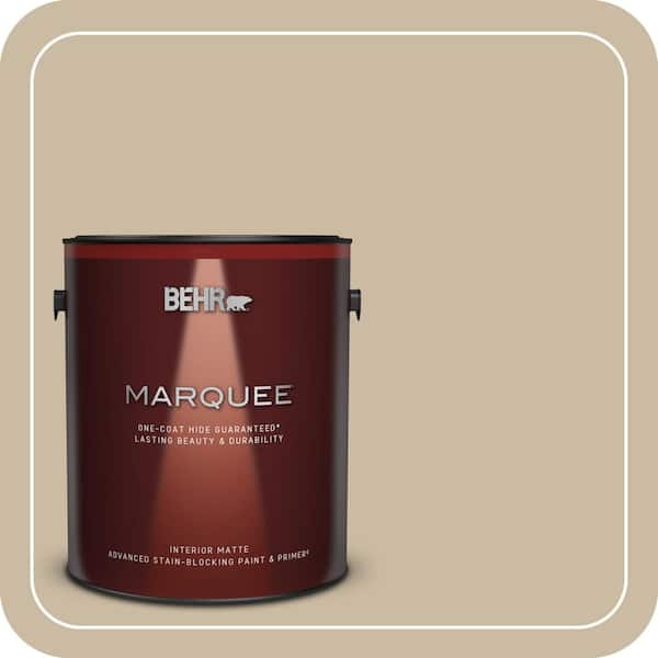 BEHR MARQUEE 1 gal. #MQ2-26 Windsor Tan One-Coat Hide Matte Interior Paint & Primer