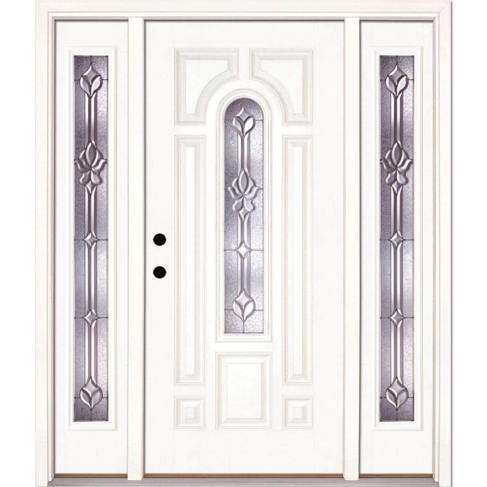 59.5 in.x81.625 in. Medina Zinc Center Arch Lite Unfinished Smooth Right-Ha
