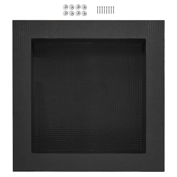 16 in. W x 16 in. H x 3.94 in. D Shower Niche Ready for Tile Single Shelf Organizer in Black