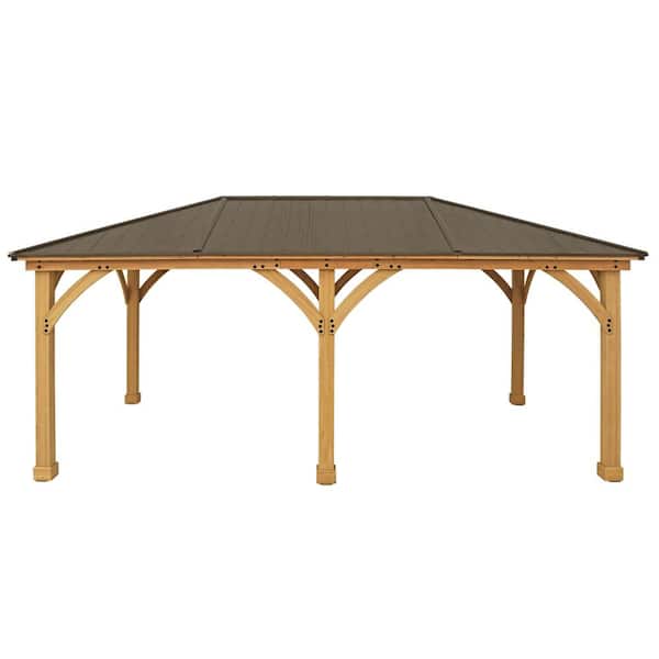 Yardistry Meridian 12 ft. x 20 ft. Premium Cedar Shade Gazebo with