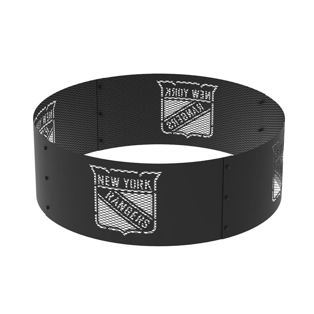 Decorative NHL 36 in. x 12 in. Round Steel Wood Fire Pit Ring - New York Rangers price history on PriceWatchPro