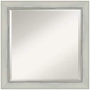 Medium Square Flair Silver Beveled Glass Modern Mirror (24 in. H x 24 in. W)