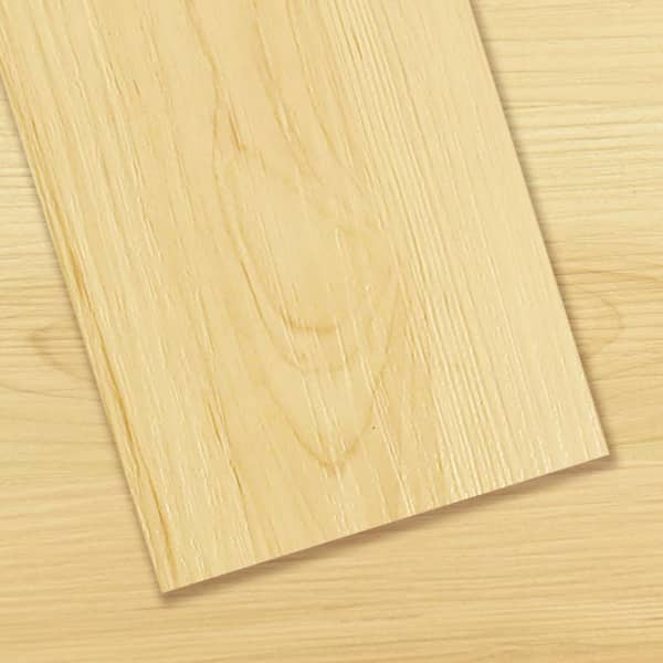 Beige 3 MIL x 6 in. W x 36 in. L Peel and Stick Waterproof Luxury Vinyl Plank Flooring (54 sq. ft./case)
