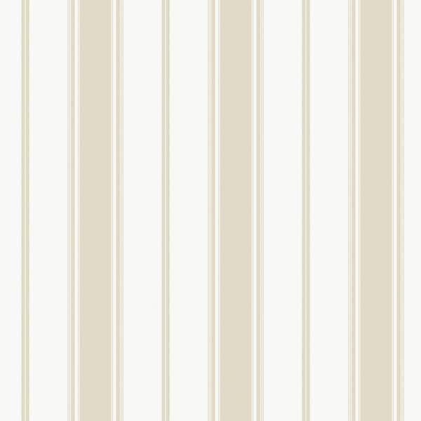 Unbranded Beige Smart Stripes 3 Heritage Stripe Matte Finish Non-Pasted Vinyl on Non-Woven Wallpaper Sample