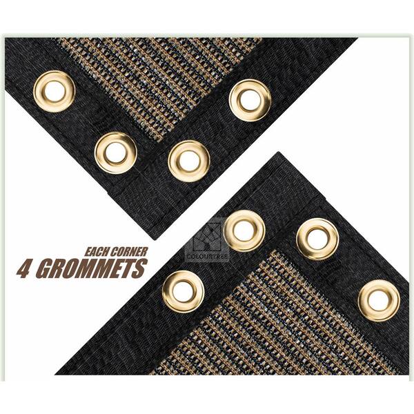 4 ft. x 120 ft. Brown Privacy Fence Screen HDPE Mesh Windscreen with Reinforced Grommets for Garden Fence (Custom Size)