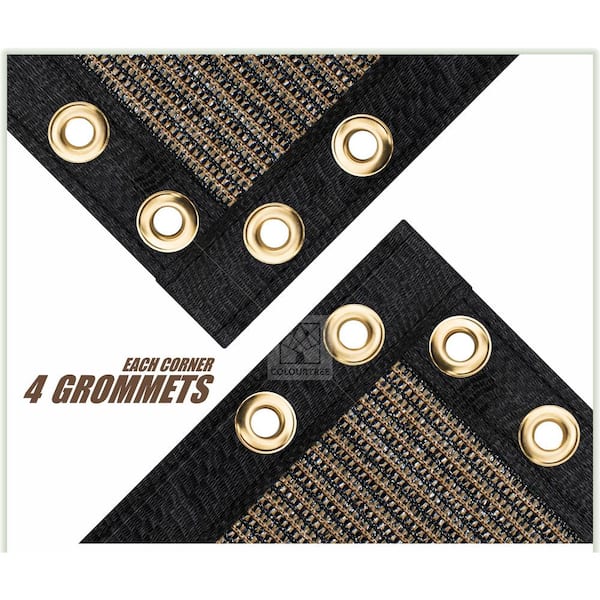 5 ft. x 50 ft. Brown Privacy Fence Screen Mesh Cover Screen with Reinforced Grommets for Garden Fence (Custom Size)