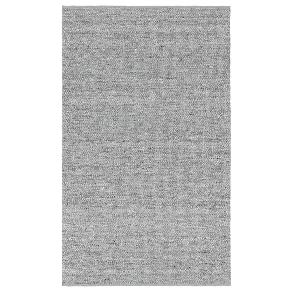 Jaipur Living Lamanda 8 ft. x 10 ft. Gray/Light Blue Solid Handmade