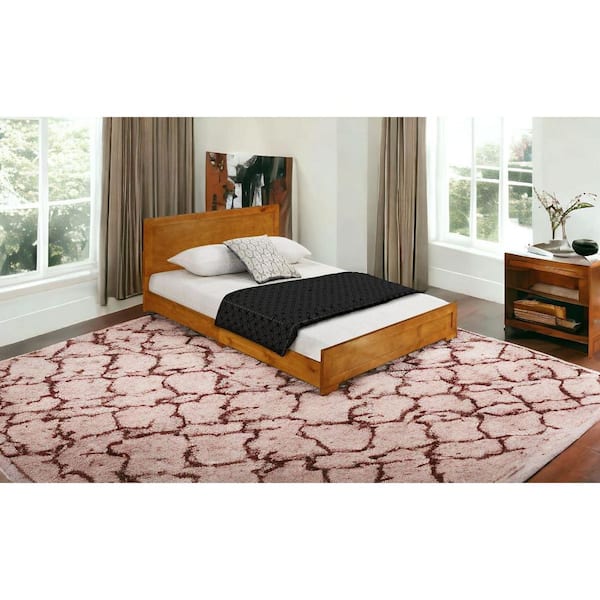 Brown Wood Frame King Panel Bed