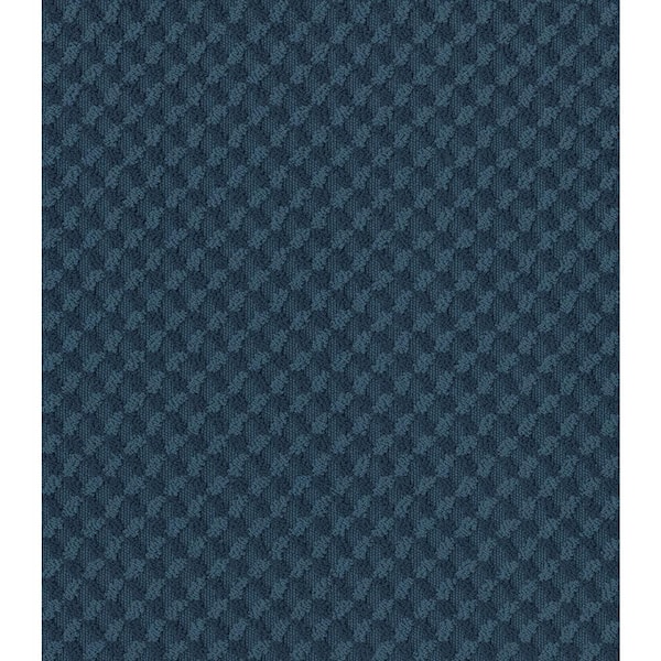 Lifeproof Genevieve Color Blue Bird - 39 oz. Nylon Pattern Blue Installed Carpet