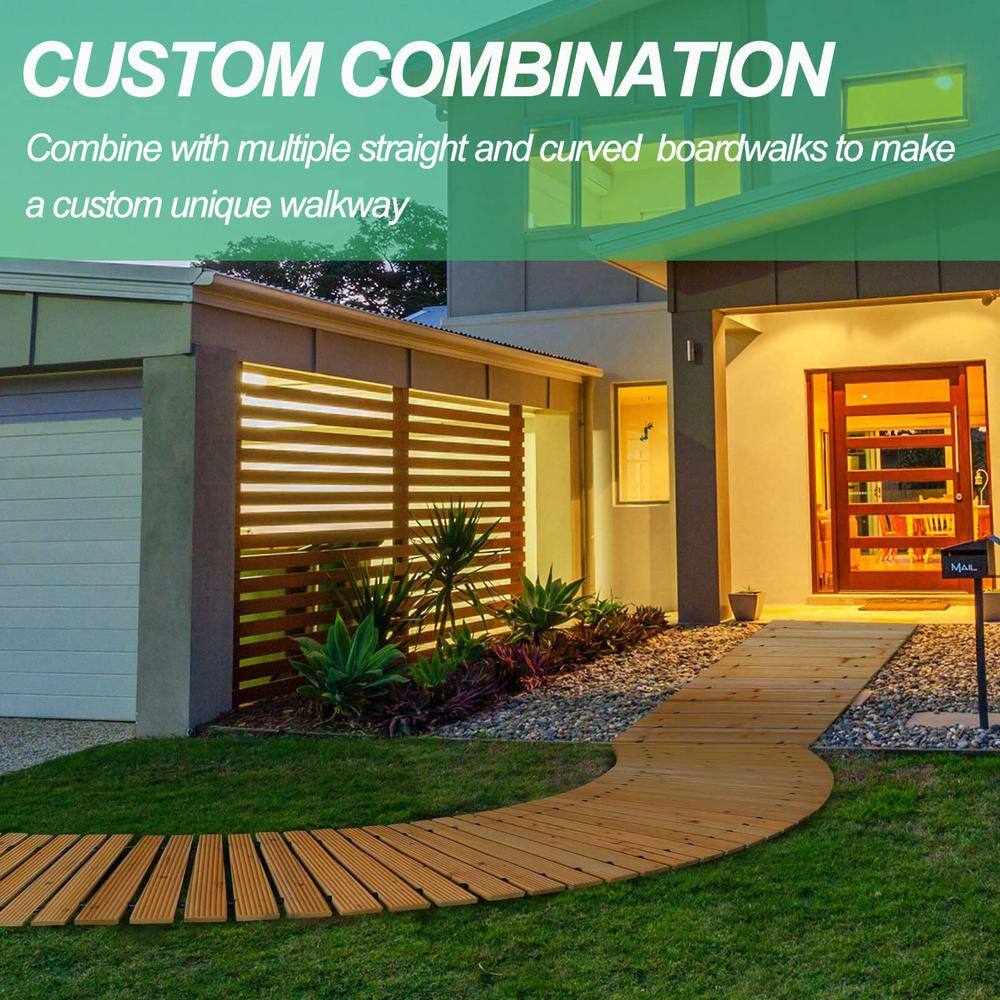 8 ft. Natural Cedar Roll-Up Garden Pathway