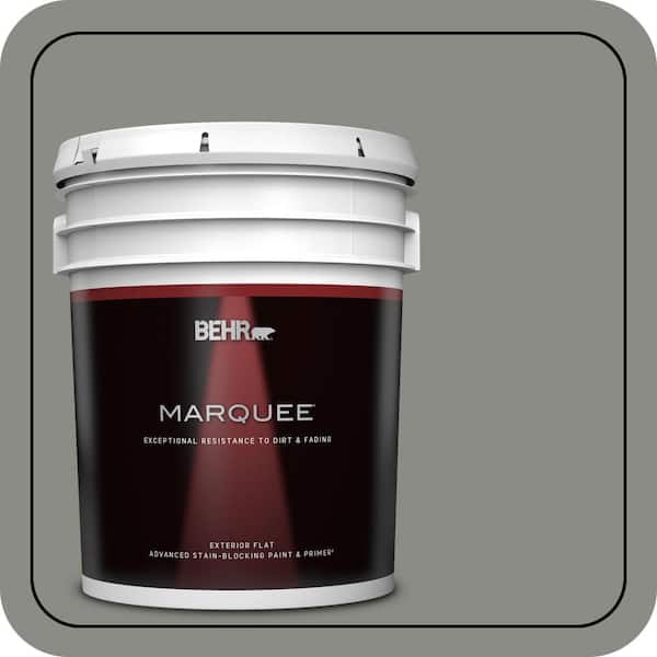 BEHR MARQUEE 5 gal. #N380-5 Naturalist Gray Flat Exterior Paint & Primer