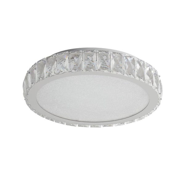 Amucolo 13.8 in. Flush Mount Crystal Chandelier