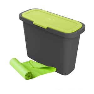 2.4 Gal. Portable Kitchen Compost Caddie with Corn Bags