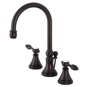 Tudor 8 in. Widespread 2-Handle Bathroom Faucet in Oil Rubbed Bronze