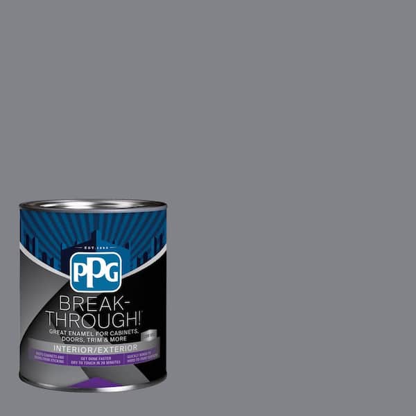 1 qt. PPG1013-5 Victorian Pewter Satin Interior/Exterior Door, Trim and Cabinet Paint