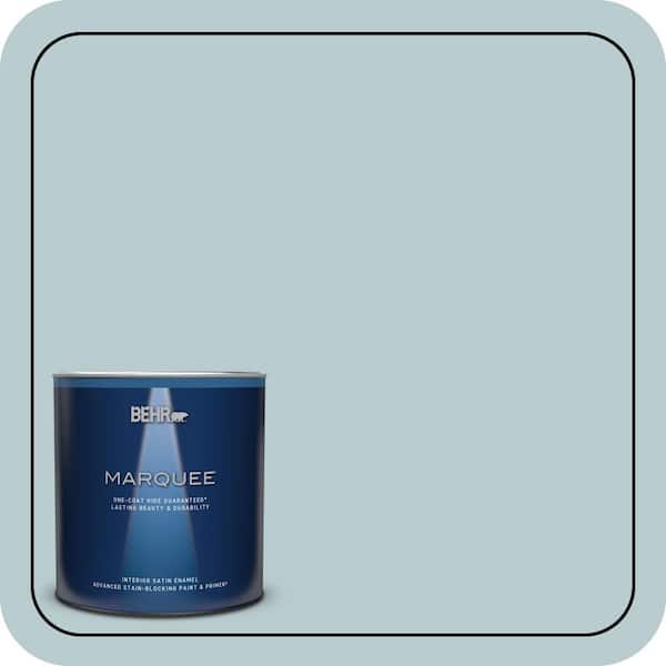 BEHR MARQUEE 1 qt. #MQ3-54 Dayflower One-Coat Hide Satin Enamel Interior Paint & Primer