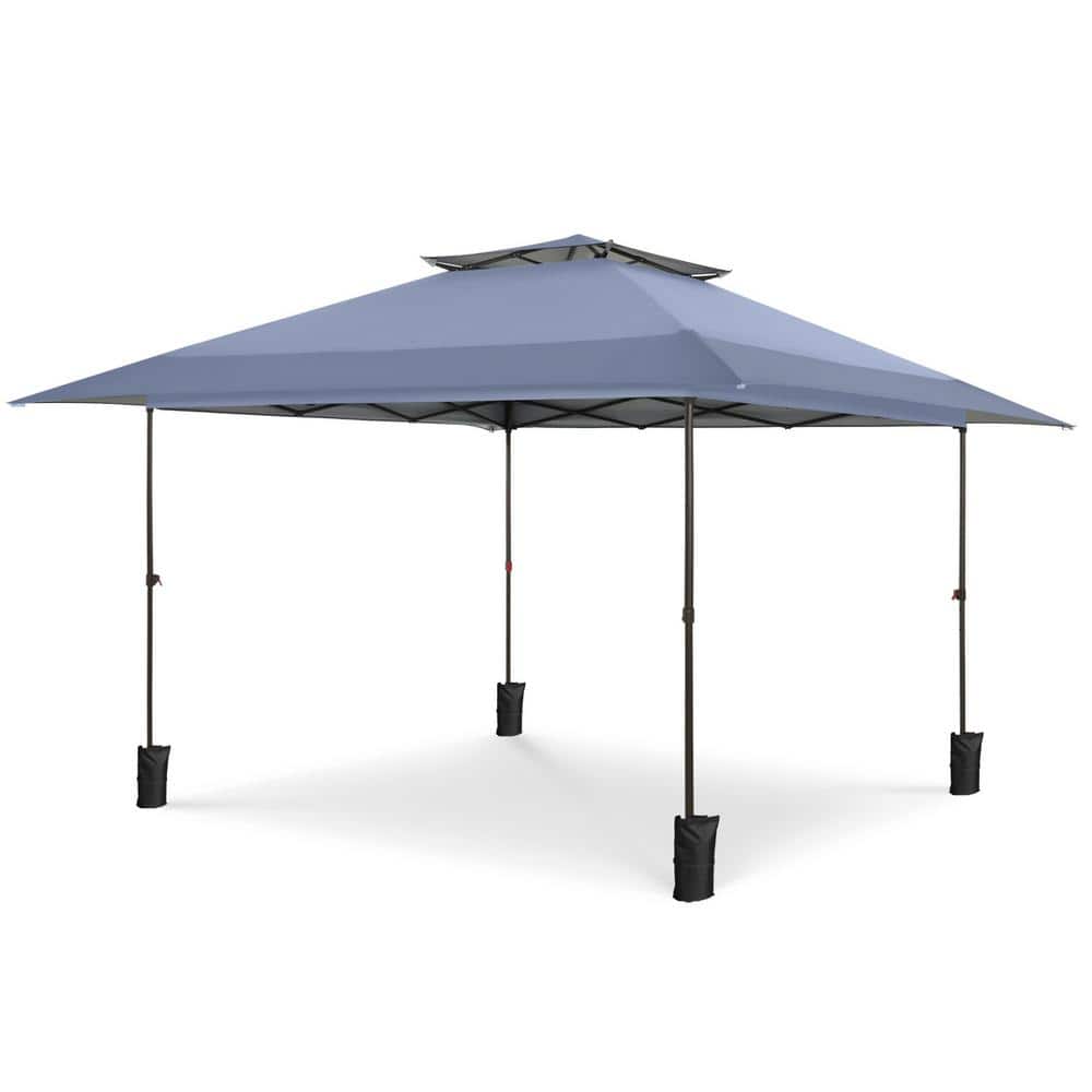 Gray 13x13 Ft Adjustable Pop-Up Canopy Tent with Carrying Bag