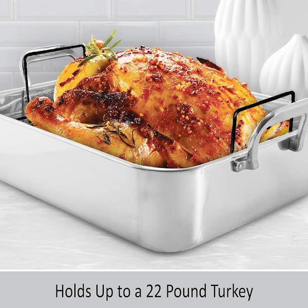 20 Disposable Roasting Pan Non Stick Aluminum Roaster Pan Heavy