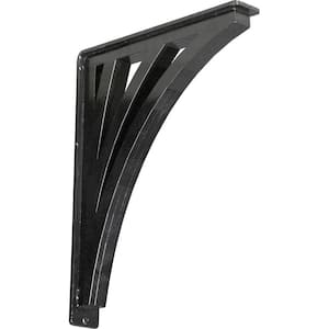 2 in. x 15 in. x 12 in. Wrought Iron Triple Center Brace Nevio Bracket