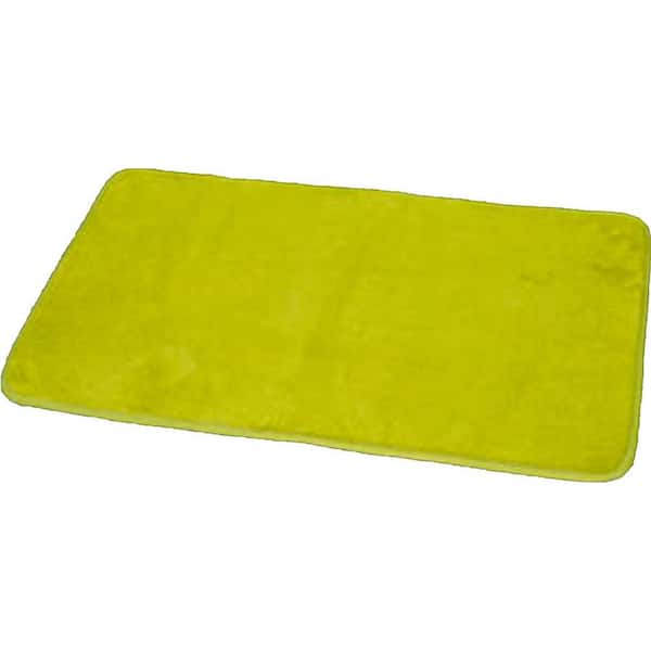 Microfiber Non Skid Bath Mat Rug, Lime Green Bath Rug