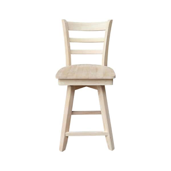 International Concepts Emily 24 in. H Unfinished Swivel Counter Stool