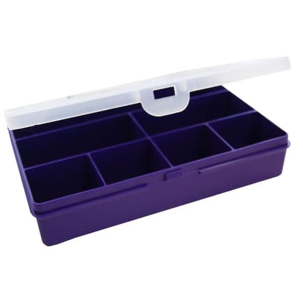 Wham 5.2 in. x 7.5 in. 7-Compartment Small Parts Organizer Box in Violet  12825 - The Home Depot