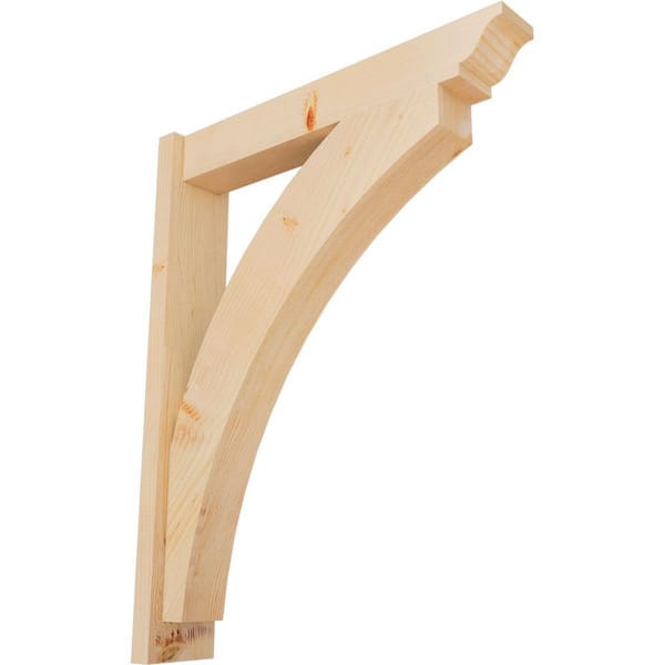 Ekena Millwork 6 in. x 36 in. x 28 in. Douglas Fir Thorton Traditional Smooth Outlooker