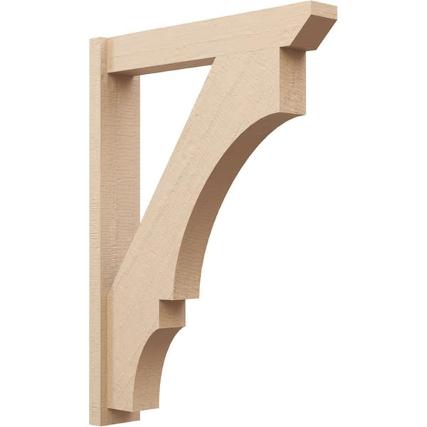 Ekena Millwork 6 in. x 44 in. x 32 in. Balboa Slat Rough Cedar Woodgrain Timberthane Polyurethane Outlooker, Primed Tan
