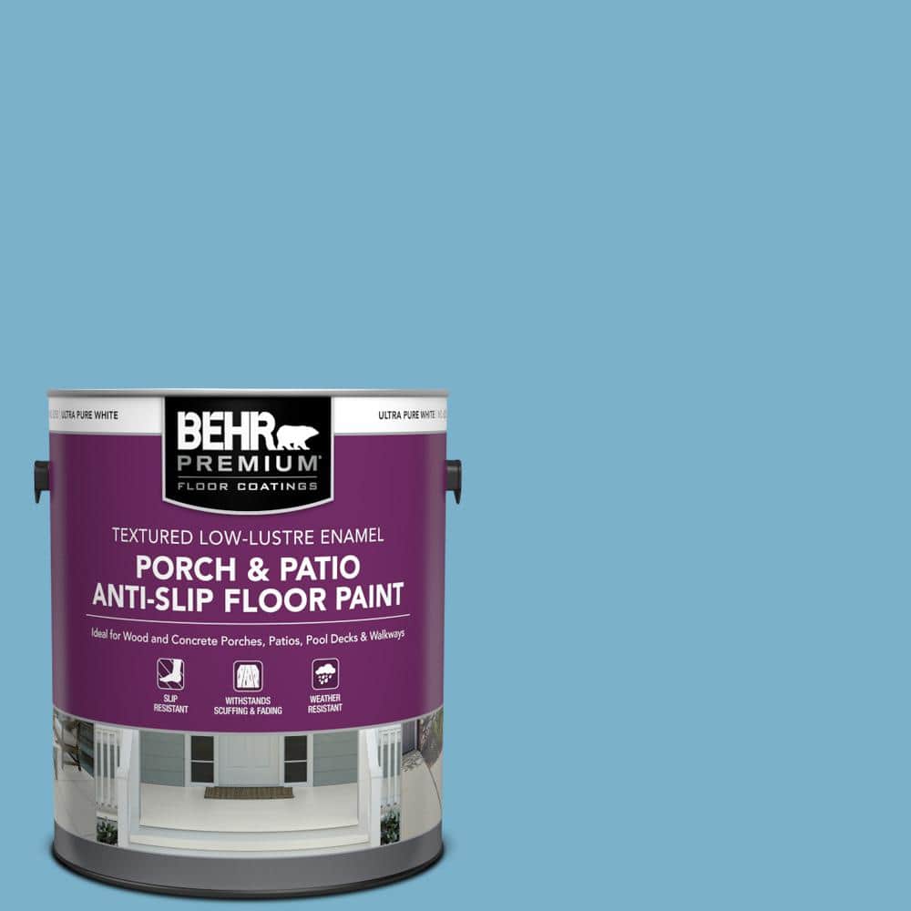 1 gal. #M490-4 Frisky Blue Textured Low-Lustre Enamel Interior/Exterior Por