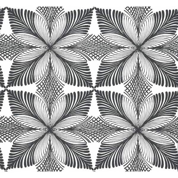 York Wallcoverings Ronald Redding Cream and Black Roulettes Paper Unpasted Matte Wallpaper 27 in. x 27 ft.
