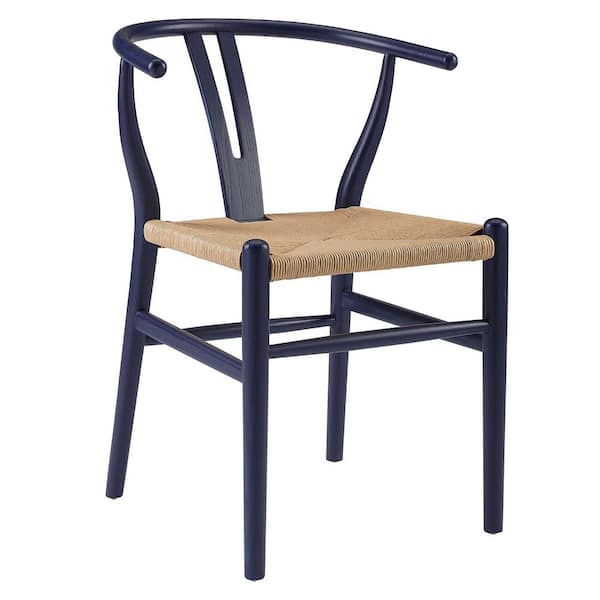 MODWAY Amish Midnight Blue Dining Wood Side Chair