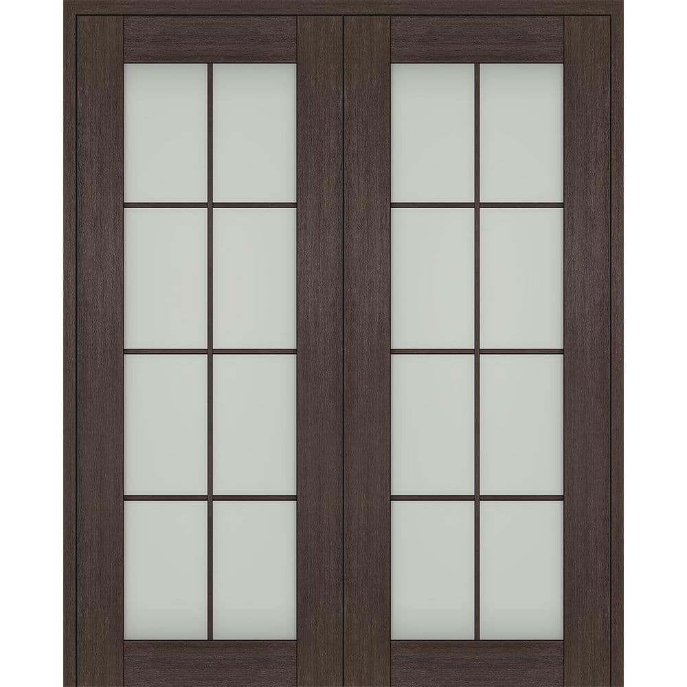 Avon 8 Lite N 56 in. x 96 in. Both Active 8-Lite Frosted Glass Veralinga Oak Wood Composite Double Prehung French Door price history on PriceWatchPro
