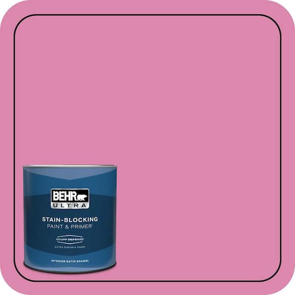 BEHR ULTRA 1 qt. #100B-5 Springtime Bloom Extra Durable Satin Enamel Interior Paint & Primer