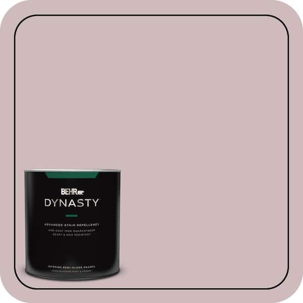 BEHR DYNASTY 1 qt. #N120-3 Mauve It Semi-Gloss Enamel Interior Stain-Blocking Paint and Primer