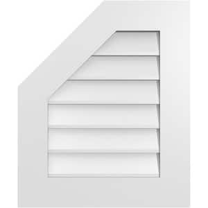 20 in. x 24 in. Octagonal Surface Mount PVC Gable Vent: Decorative with Standard Frame