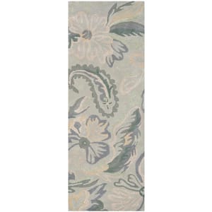 Jardin Gray/Dark Gray 2 ft. x 6 ft. Border Runner Rug