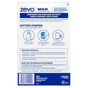 Max Flying Insect Trap 1-Plug-in Base and 2-Refill Cartridges