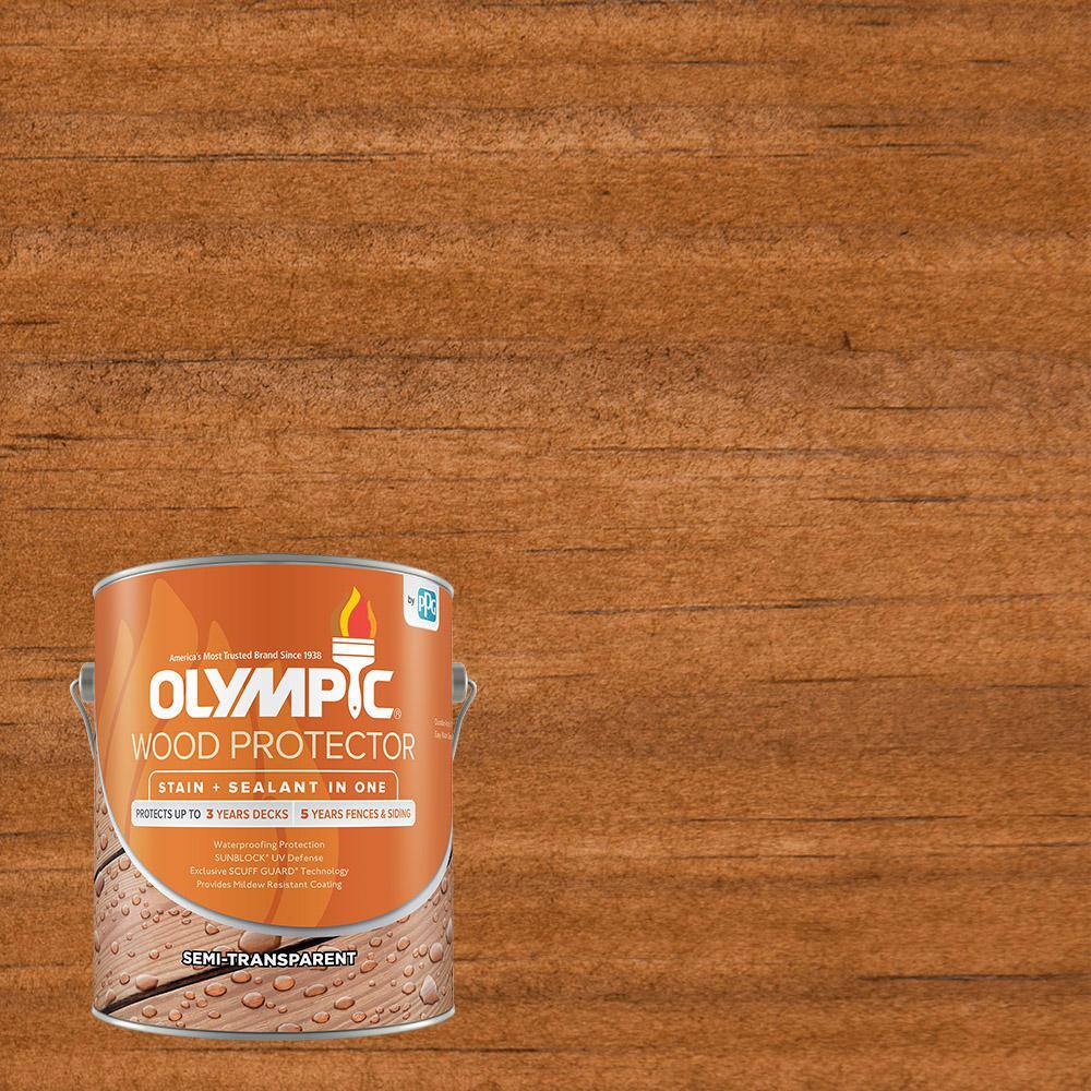 Olympic 1 gal. Rustic Cedar Exterior SemiTransparent Wood Protector