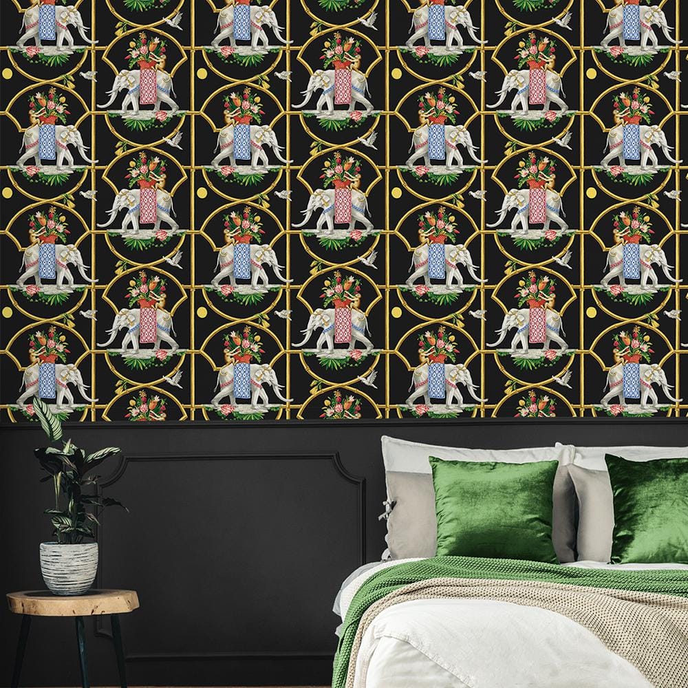 Before The Raj Noir Vinyl Peel and Stick Wallpaper Roll