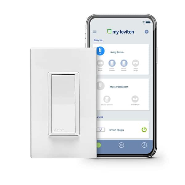 Leviton Decora Smart Wi-Fi 15A LED/ Switch, No Hub Required, Works with Alexa, Google Assistant and Nest