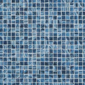 Rapids Bali 12.2 in. x 18.1 in. Polished Glass Floor and Wall Mosaic Pool Tile (1.53 sq. ft./Sheet)