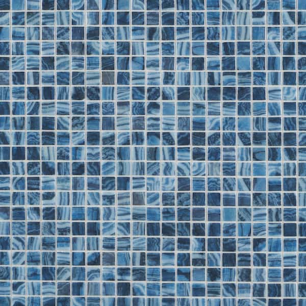 Ivy Hill Tile Rapids Bali 12.2 in. x 18.1 in. Polished Glass Floor and Wall Mosaic Pool Tile (1.53 sq. ft./Sheet)