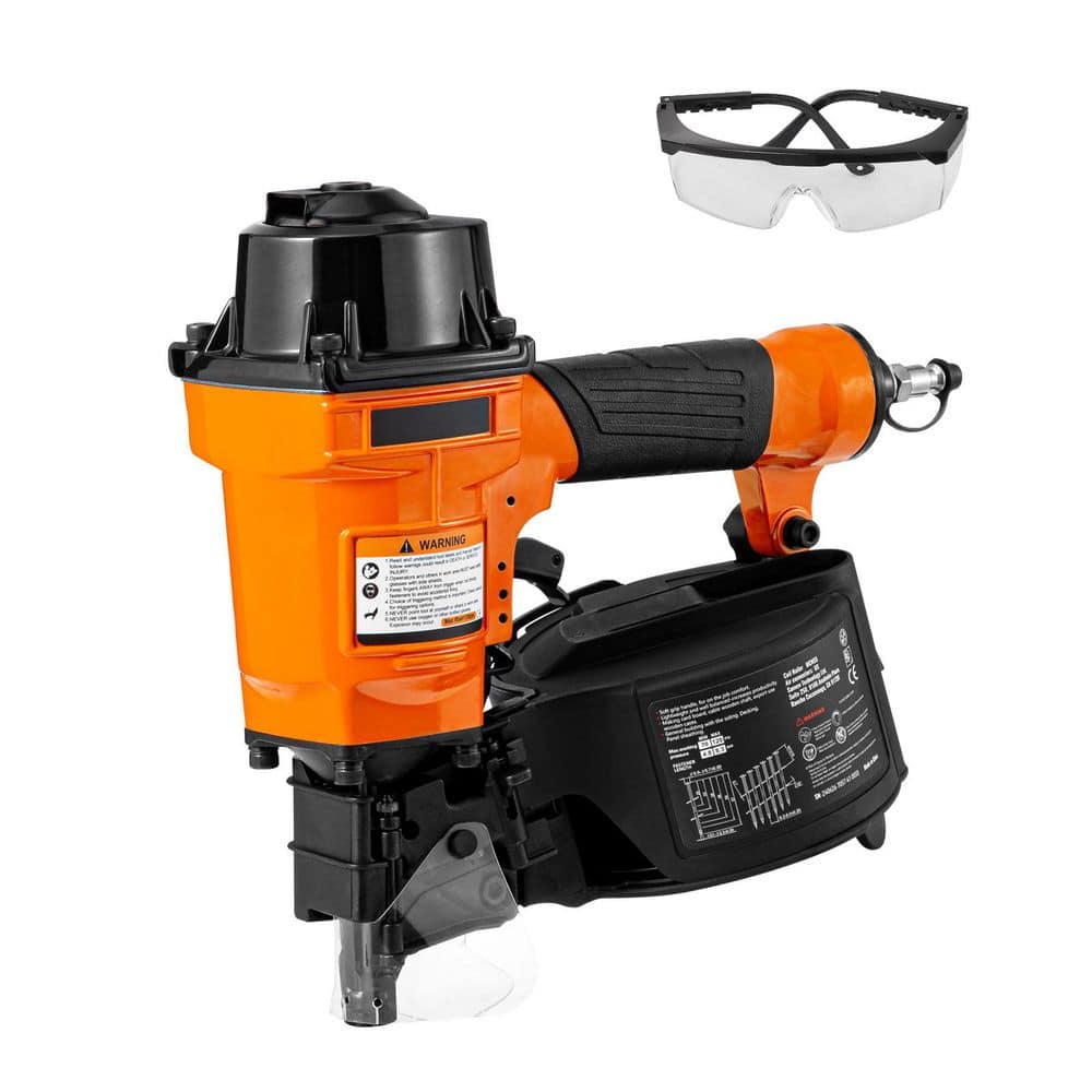 Coil Siding Nailer MCN55, 1 in. to 2-1/4 in. 15° Pneumatic Siding Nail Gun, 70-120 PSI Air Coil Nailer for Siding price history on PriceWatchPro