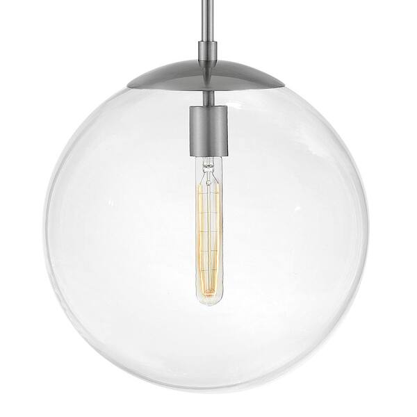 HINKLEY - Warby 1-Light Polished Antique Nickel Globe Pendant Light